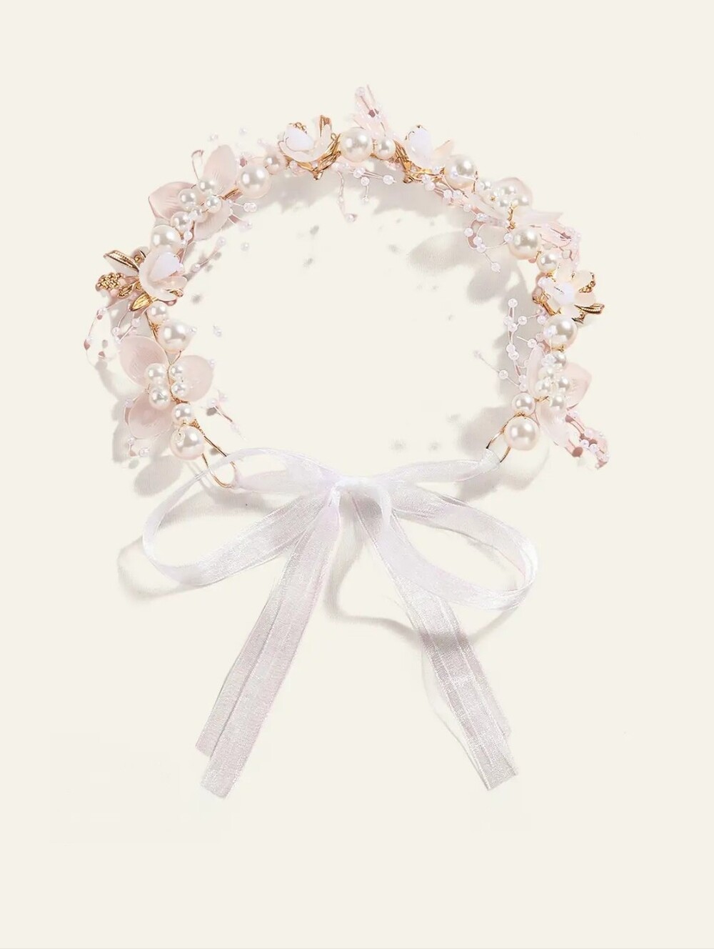 Floral Pearl Headband/Crown